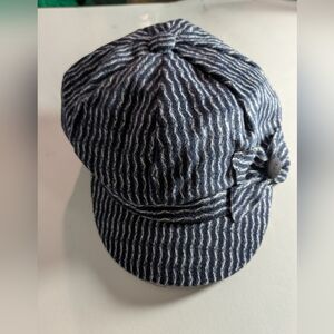 Striped Blue and White Cap